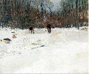 J. Alden Weir The Ice Cutters Spain oil painting artist